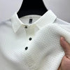 Asian Sizes Summer New Men's Lop-up Hollow Short-sleeved Polo Shirt Ice Silk