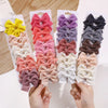 10Pcs/Set Girls Solid Hairpins Hair Bows Clips Gift Nylon Safe Hair Clip Barrettes for Infants Toddlers Kids Hair Accessories