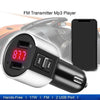 Bluetooth FM Transmitter MP3 Player Handsfree Car Kit  Dual USB Fast Charger Adapter For Car DVR Radio Car Accessories