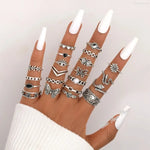 Load image into Gallery viewer, 21pcs Set Punk Style Butterfly Heart Stainless Steel Ring and Tai Chi Design Multi-element Snake Rings Set Кольца Женские Кольцо

