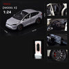 1:24 Tesla Model X  Tesla Model 3 Alloy Die Cast Toy Car Model Sound and Light Children's Toy Collectibles Birthday gift