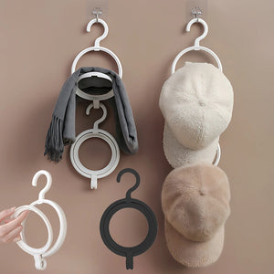 20Pcs Hat Storage Rack Round Hanging Ring Stackable Combination of Hat Storage Rack Behind The Door Nail-free Coat and Hat Hooks