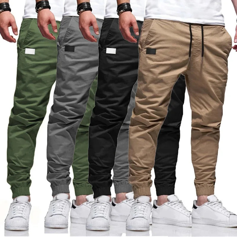 New Men's  Casual Sports Pants Sweatpants Male Jogger Cargo Harem Pencil Pants Trousers Multi-pocket Sweatwear