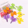 2Pcs/Lot Solid Color Bows Hair Clip For Kids Girls Ribbon Bowknot BB Clip Cute Baby Barrettes Hairpins Headwear Hair Accessories