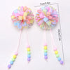 2Pcs Flower Hair Clips For Girls Sweet Bead Tassel Hairpins Boutique Hydrangea Hairgrips Headwear Kids Hair Accessories