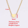 316L Stainless Steel 18K Bar Heart Necklace Jewlery Not Fade Gold Color for Women Jewelry