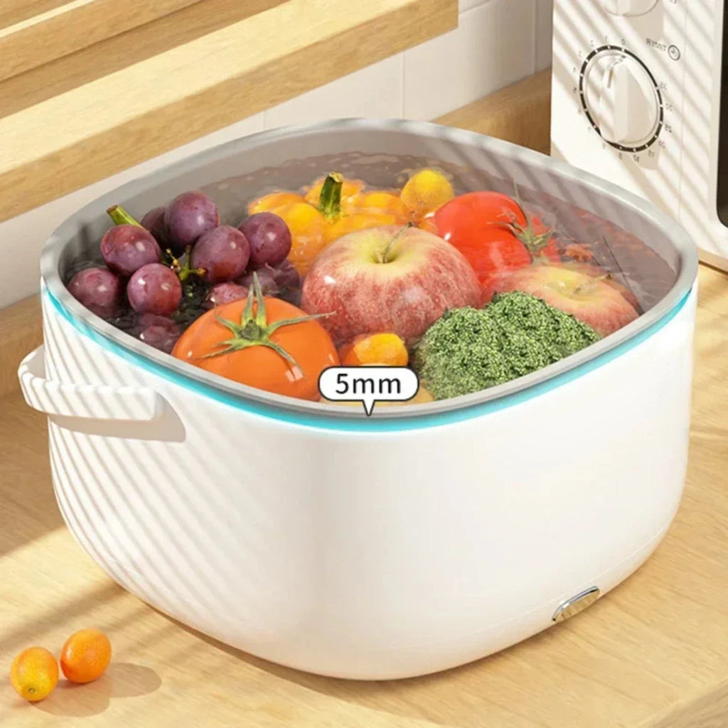 NEW Large Capacity, Efficient Vegetable and Fruit Ultrasonic Washing Machine - Kitchen Appliance Food Grains Purifier Bucket
