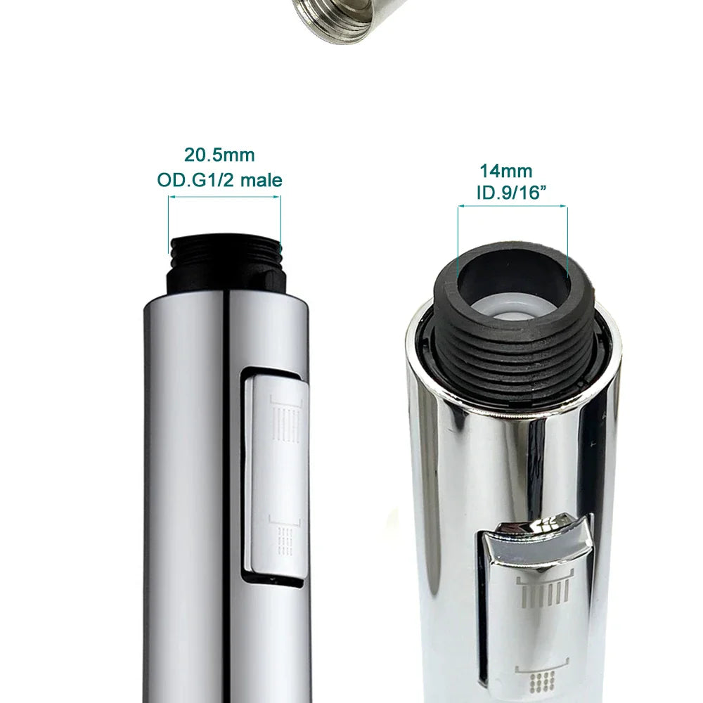 Kitchen Faucet Sprayer Nozzle Pull Out Shower Spray Head G1/2 Tap Accessory Replacement Black Golden Head Aerator Nozzle