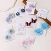 2pcs/set Girls Cute Flower Bow Star Solid Color Safe Nylon &knitting & Mesh Kids Hair Clips  Accessories Hairpins For Children