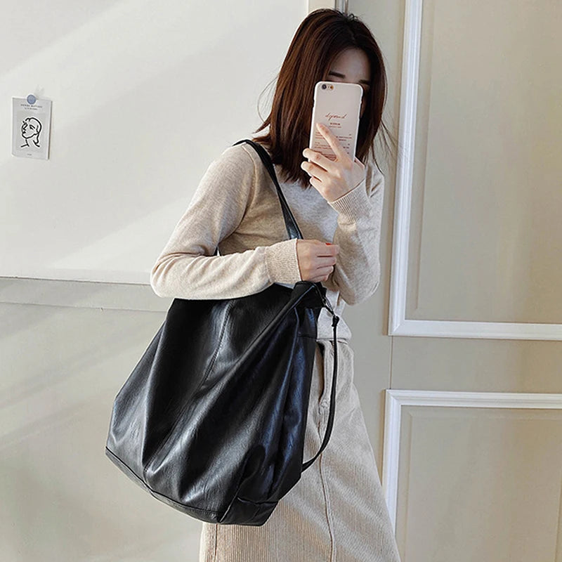 Soft Pu Leather Shoulder Bags Women Large Capacity Bags Large Capacity Top Handle Bag Women's Tote Bag Crossbody Luxury Handbags