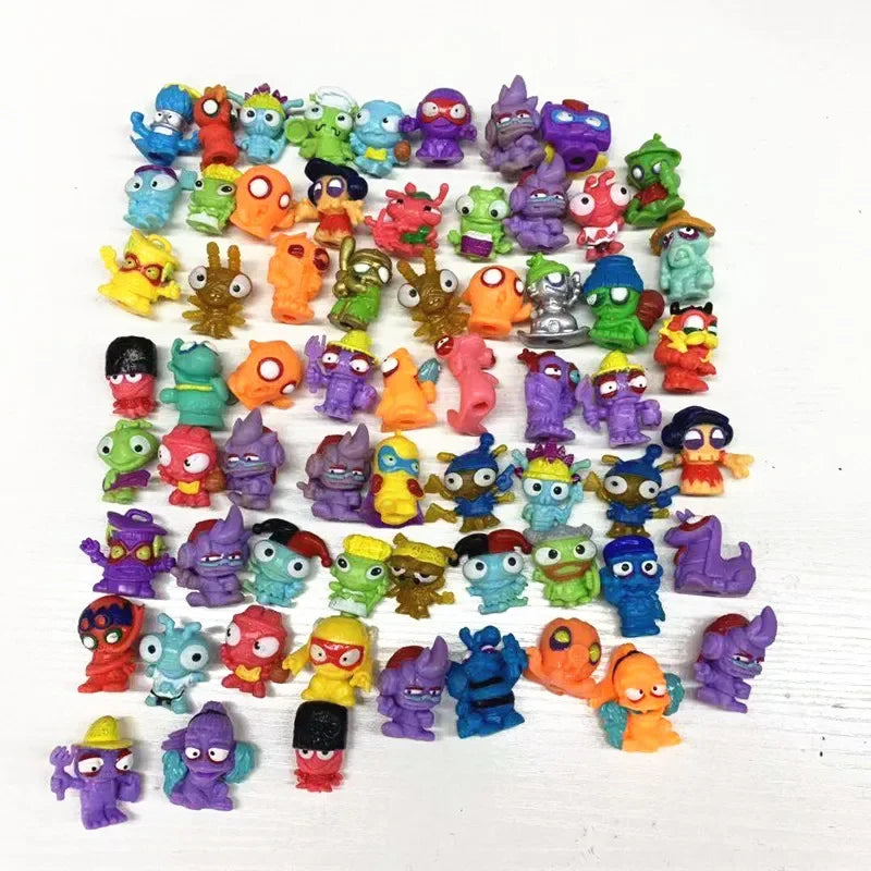 10-200pcs Superzings Zomlings Anime Dolls Playing Animal Garbage Doll 3CM Rubber Model Action Figures Toy Kids Boys Gift