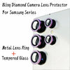 Bling Diamond Camera Lens Protector For Samsung Galaxy S24 Ultra Plus Metal Lens Ring Glass For Samsung S24U S24Ultra Lens Cover