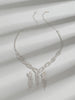 A Set Claw Chain Necklace Exaggerated Necklace Set Two-piece Water Drop Choker Dinner Bridal Accessories Female Women Jewelry Set