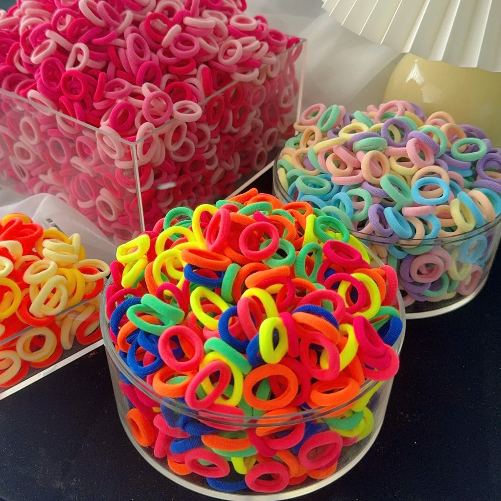 50/100Pcs High Elastic Hair Bands for Women Girls Black Hairband Rubber Ties Ponytail Holder Scrunchies Kids Hair Accessories