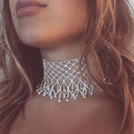Load image into Gallery viewer, Ladies Vintage Zirconia Pendant Set Creative Fashion Necklace Diamond Tassel Pendant Accessories Bridal Wedding Party Jewelry
