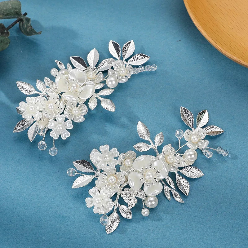Bridal Wedding Pearl Hairclips Hair Pins Metal Hair Comb Super Fairy Wedding Headpieces for Women Party Hair Jewlery Accessories