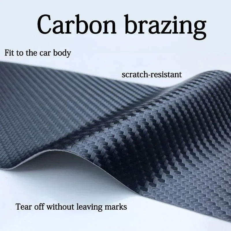 Carbon Fiber Car Door Sill Anti Scratches Stickers Threshold Decals Rear Trunk Protector Strips for Skoda ENYAQ Logo Accessories