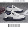 Men's Trend Casual Shoes Leather Shoes Black Sneakers Breathable Leisure Male Sneakers Non-slip Footwear Men Vulcanized Shoes