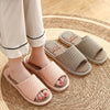 New Linen Slippers Home Breathable Women Men Slides Indoor Linen Couples Non-slip Shoes Soft Shoe Summer Comfortable Flats