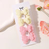 4Pcs/set Candy Colored Hair Clip Set for Girls Double Layered Bow Cute Bangs Hair Pin Cotton Safe Kids Baby Hair Accessories