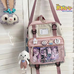 Load image into Gallery viewer, Japanese Harajuku Backpack Women JK Uniform Bag School Backpack Shoulder Bag Teenage Girls Itabag Transparent ita bag Handbags
