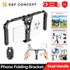 K&F CONCEPT Mini Mobile Phone Mirror Folding Bracket CNC Material 360° Cell Phone Clips Holder for IPhone Huawei Xiaomi Samsung