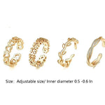 Load image into Gallery viewer, 12pcs Summer Toe Rings For Women Outdoor Beach Vacation Open Adjustable Metal Women's Foot Ring Heart Foot Ring Set
