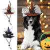 Dog Witch Hat Cosplay Halloween Outfits Witch Hat Photography Props Decorative Pet Cat Halloween Apparel Dog Cosplay Accessories