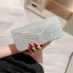 Load image into Gallery viewer, Gold Silver Evening Bag Women Elegant Fashion Banquet Clutch Chain Shoulder Bags Luxury Purse Female Wedding Party Bags

