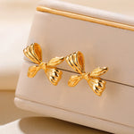 Load image into Gallery viewer, Stainless Steel Chic Heart Geometry Huggie Hoop Earrings Charm Gold Color Tarnish  Trendy Fashion Jewelry For Women Bijoux
