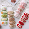 5pcs Korean Hairpin for Kids Little Girls Cute Sweet Floral Knit Plush Children Barrettes Headwear Hair Accessories