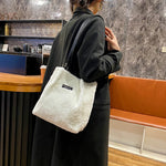 Load image into Gallery viewer, Ladies Women Girls Leopard Printed Shoulder Bag Soft Fluffy Plush Handbag Winter Tote Bag Crossbody Messenger Bag
