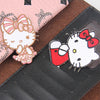 Hello Kitty Sanrio Self Adhesive Girl Embroidery Cloth Patch Size Cartoon Kawaii Fashion Clothes Back Glue Ironing Patch Gifts