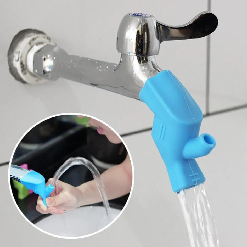 Bathroom Sink Nozzle Faucet Extender Rubber Elastic Water Tap Extension Kitchen Faucet Accessories for Children Kid Hand Washing