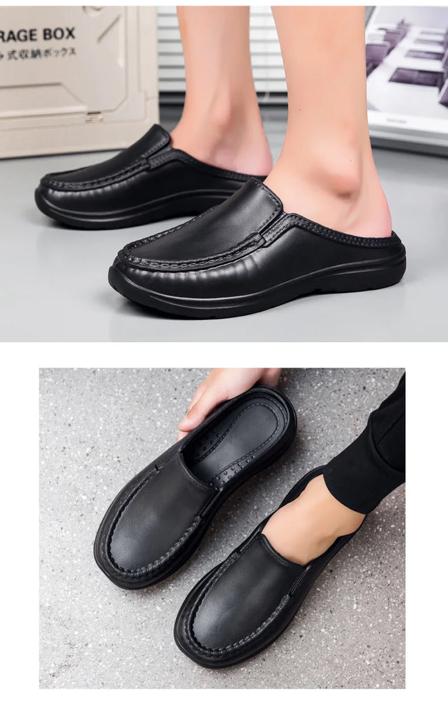 Waterproof Non-slip Slippers for Men Chef Shoes Wear-resistant Wear-resistant Ventilate Shoes for Men Thick Bottom Sandals