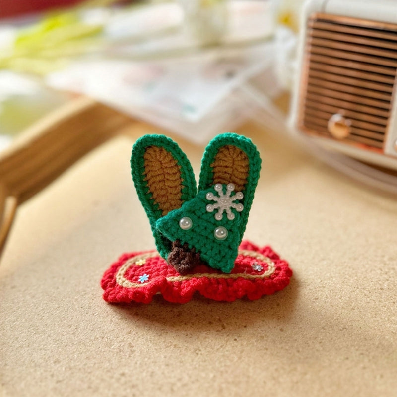 Knitted Woolen Baby Barrettes Cartoon Rabbit Little Girls Hairpins Puppy Cat Toddler Hair Clip Kids Grooming Hair Accessories