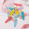 Colorful Hair Clips for Women Girls Fashion Solid BB Hair Clips Kids Snap Metal Barrettes Hairpins Clip Bobby Pin Hair Accessory