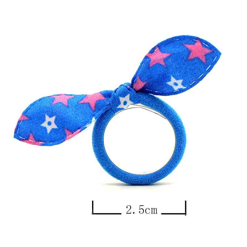 10/20Pcs/Set Girls Cute Rabbit Ears Hair Bands Colorful Nylon Headband Children Ponytail Holder Scrunchie Kids Hair Accessories