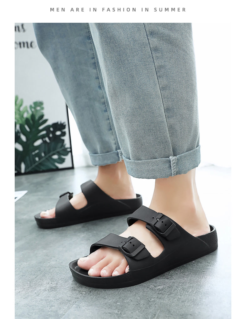 New Sandals Mute Shoes Slope Thick Platform Comfortable Buckle Fashion Women Shoes Beach Travel Slides Shoes Female 2023