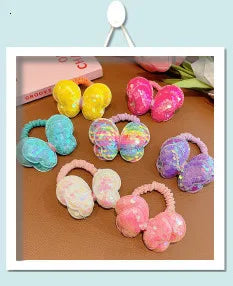 2PCS Cute Star Flower Grape Cartoon Princess Headwear Kids Elastic Hair Bands Baby Headdress Children Ropes Girls Accessories