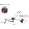 Smart Compact Full Motion Rowing Machine, Full-Body Workout, Low-Impact, Extra-Long Rail, 350 LB Weight Capacity