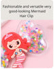 ncmama 2Pcs Lovely Mermaid Hair Clips For Baby Girls Quicksand Sequins Star Bows Hairpin Kids Headwear Boutique Hair Accessories