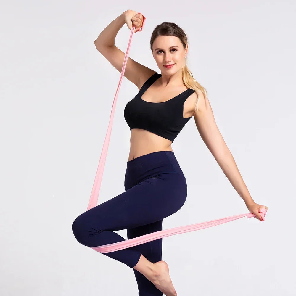 Resistance Bands Set TPE Elastic Band 4 Resistance Levels Exercise Workout Recovery Fitness Yoga Pilates Rehab Strength Training