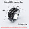 NEW Men's 316L stainless steel rings Vintage Calvarium Skull ring Aegishjalmur punk biker Jewelry Gifts