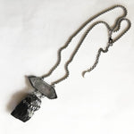 Load image into Gallery viewer, 10pcs Black Tourmaline Tibetan Quartz Crystal Statement Necklace Goth Wicca Boho Punk Rock Festival Schorl Unisex Jewlery
