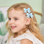 Load image into Gallery viewer, 10Pcs/Set Classical Solid Ribbon Bow Hair Clips for Kids Girl Handmade Bows Hairpin Barrettes Headwear Children Hair Accessories
