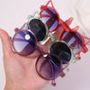 2Pcs/set Kids Summer Round Sunglasses Bows Headband Gift Sets Children Lovely Glasses Protection Hair Accessories for Girls