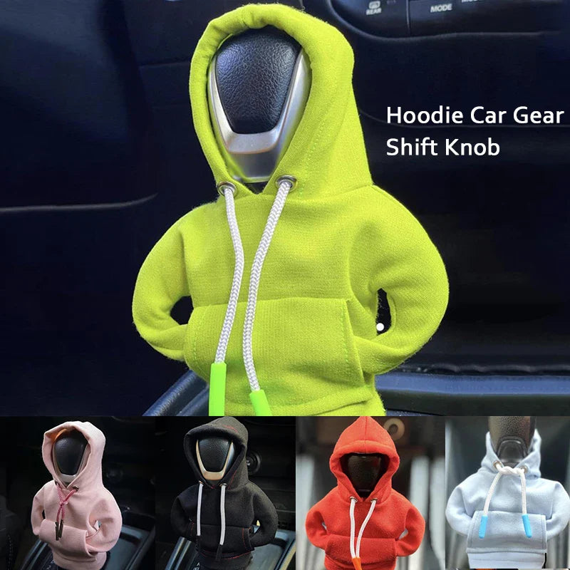 Alobee Hoodie Car Gear Shift Knob Manual Cover Handle Gear Lever Change Cover Hoodie Gearshift Car Gear Shift Cover Sweatshirt