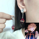 Load image into Gallery viewer, Anime HUNTER×HUNTER Kurapika Ear Clip No Piercing Eardrop Red Zircon Pendant Unisex Gothic Earrings Cosplay Accessories Prop
