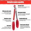 7/9/12 inch Small Silicone Clips Bread Barbecue tongs Steak Clip Food Clips BBQ Cooking Baking Salad Kitchen Accessories